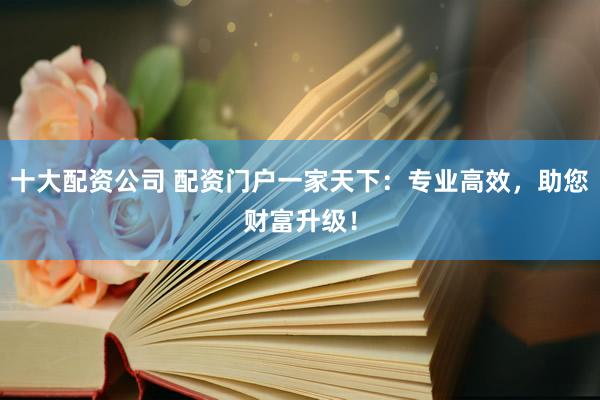 十大配资公司 配资门户一家天下：专业高效，助您财富升级！