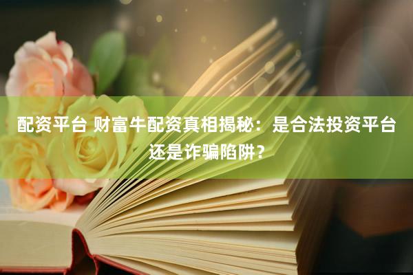 配资平台 财富牛配资真相揭秘：是合法投资平台还是诈骗陷阱？